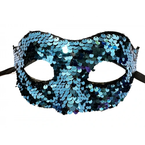 Beaded Venice Masquerade Ball Party Mask Blue