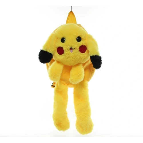 Peluş Işıklı Oynar Kulaklı Pikachu Sırt Çantası