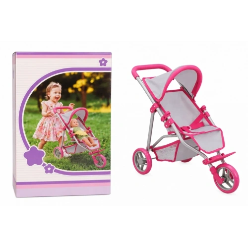 Pembe Gri 3 Tekerlekli Puset 1 Adet