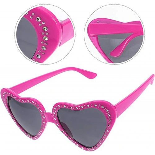 Pink Heart Stone Party Glasses