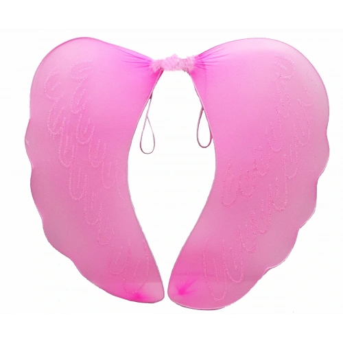 Pembe Renk Ortası Pembe Tüylü Tül Peri Kanadı 40x50 cm (5365)