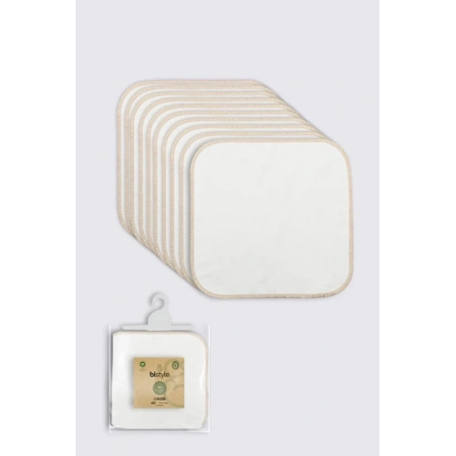 Penye Mendil 10lu Set 28x28 Ekru Renk