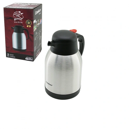 Piknik Termosu - 2 Litre - 304 Çelik - Çift Contalı Kapak