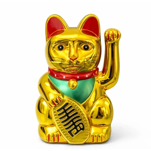 Pilli Sallanan Şans Kedisi - Maneki Neko