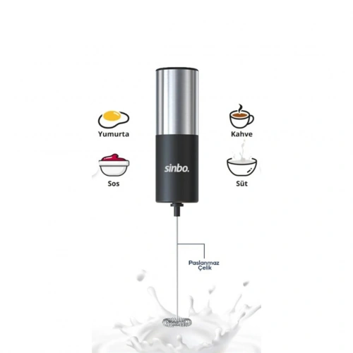 PİLLİ SÜT KÖPÜRTÜCÜ - KARIŞTIRICI MİNİ MİKSER SÜT - KAHVE - SOS - YUMURTA STO-6727 (5365)