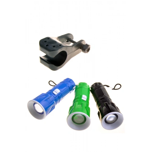 Pilli Zoomlu Ledli Bisiklet Ön Farı El Feneri Aydınlatma Lambası (5365)