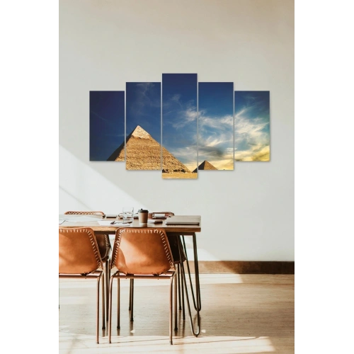 Piramitler Manzarası 5 Parçalı Mdf Tablo 60 x 100