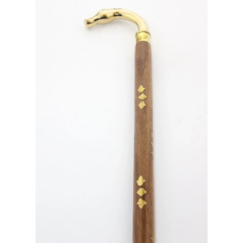 نموذج عصا مزهرية لرأس حصان من النحاس موديل 2