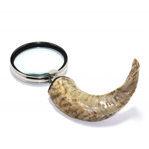 Pirinç Boynuz Saplı Büyüteç Model 1