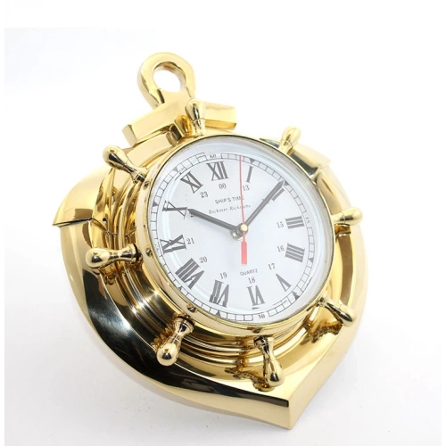 Brass Anchor Designed Helm Clock