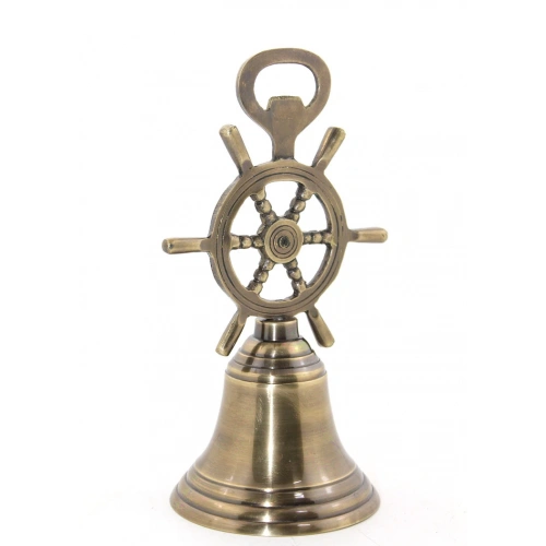 جرس يدوي برأس من النحاس