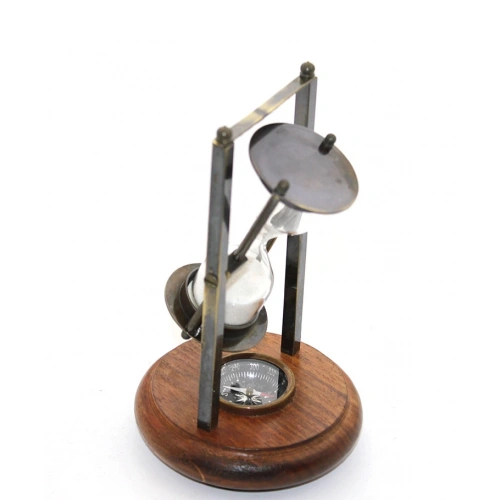 Brass Compass Sand Timer Model 4