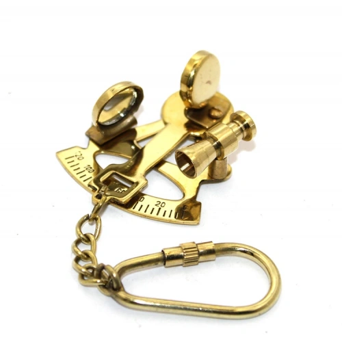 Brass Sextant Keychain