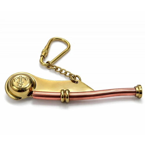 Pirinç Silistre Düdüğü Anahtarlık