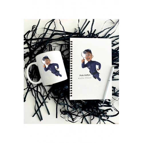 Polis Haftası Defter Kalem Kupa Seti - Erkek