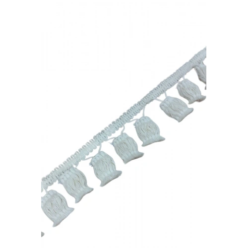 Ponpon Püskül Pamuk En 5 Cm Krem 5 Metre