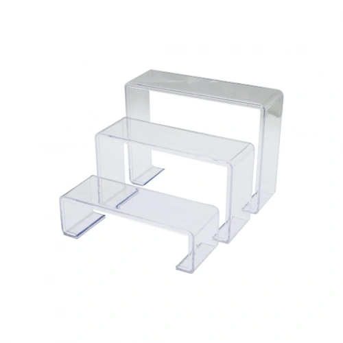 POŞETLİ 3 BOY MERDİVEN TEŞHİR AYAK YÜKSEKLİK: 6-11.5-16.5CM DERiNLİK: 6.5CM EN: 19.5-20.5-21.5CM (5365)