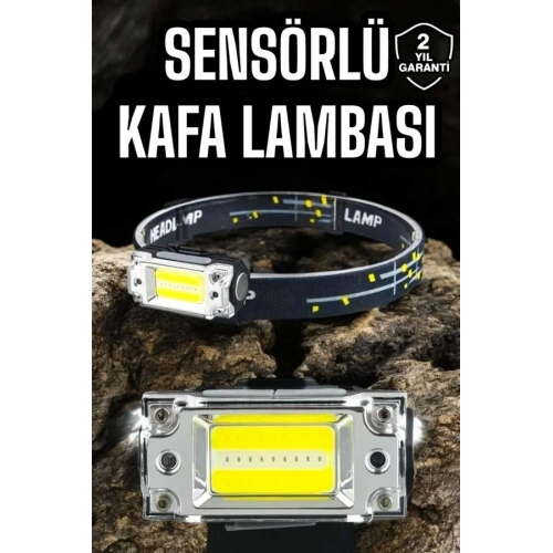 Pratik Taşınabilir Kafa Lambası Usb Şarjlı 215 Lm