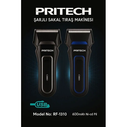 Pritech Şarjlı Sakal Tıraş Makinesi Seyahat RF-1310 (5365)