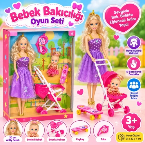 Pusetli Bebek Oyuncak Seti 3 Yaş Ve Üzeri