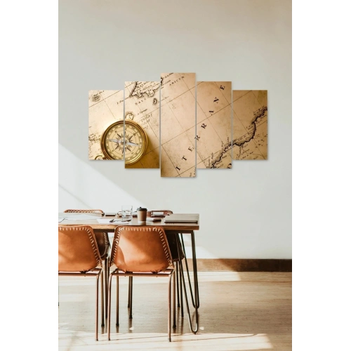 Puslu Kıtalar 5 Parçalı Mdf Tablo 60 x 100
