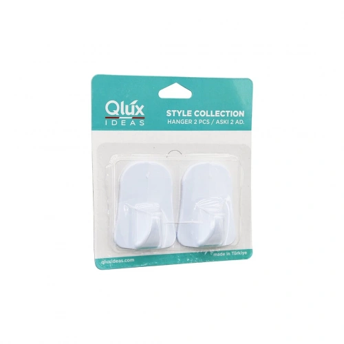 QLUX L-00735 2PCS OPAK BEYAZ PLASTİK ASKI (5365)
