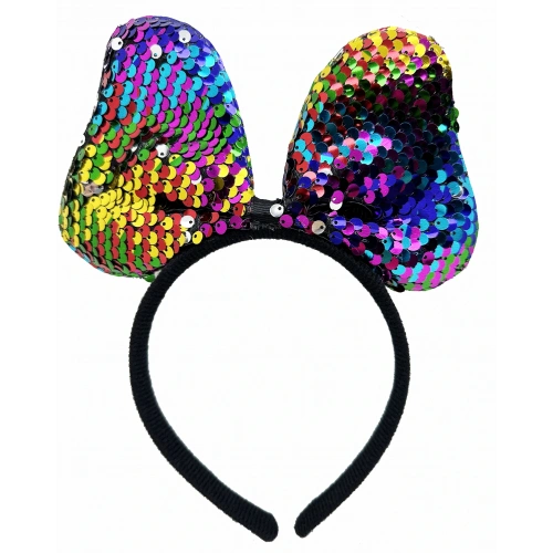 Color Changing Sequin Bow Party Crown