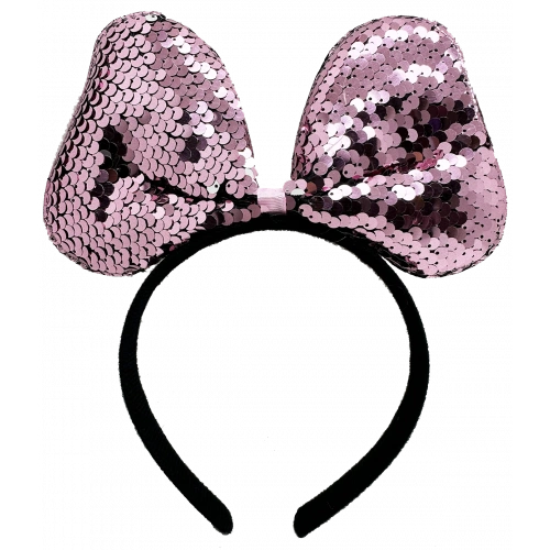 Color Changing Sequin Bow Party Crown Pink Silver