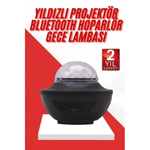 Renkli Gece Lambası Bluetooth Hoparlör 10 Renkli Projektör