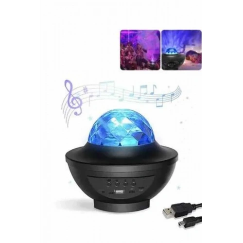 Renkli Gece Lambası Bluetooth Hoparlör İle Disko Topu