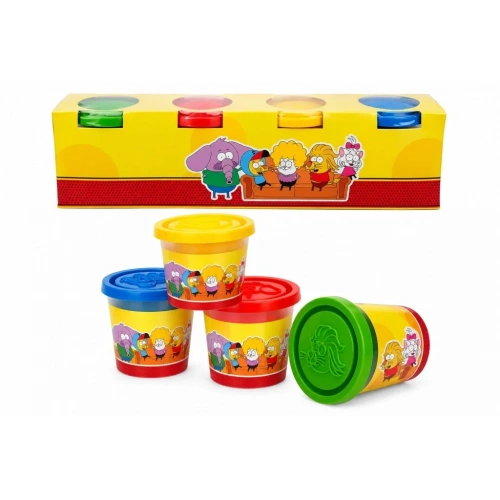 Renkli Oyun Hamuru 560 Gr 4lü Set Çocuklar İçin