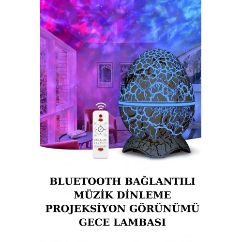 Renkli Su Dalgalı Bluetooth Speaker Lamba 14 Renkli Şarjlı