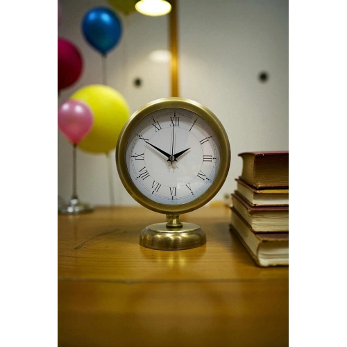 Retro Eskitme Metal 25 x 20 Cm Masa Saati