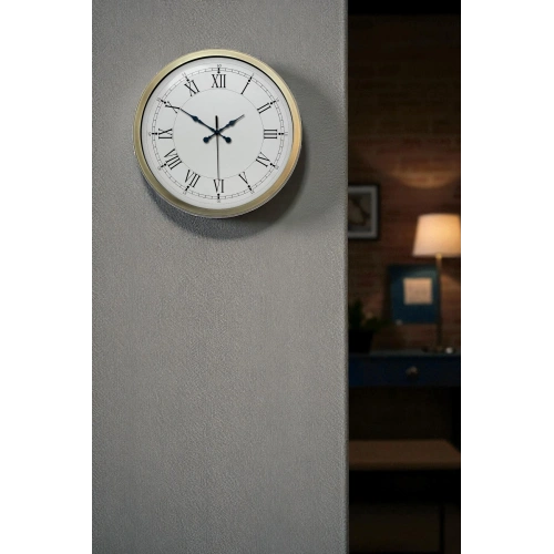 Retro Modern Roma Rakamlı 40 Cm Metal Duvar Saati