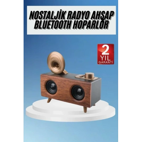 Retro Tasarımlı Bluetooth Hoparlör Fm Radyo 5 Mod
