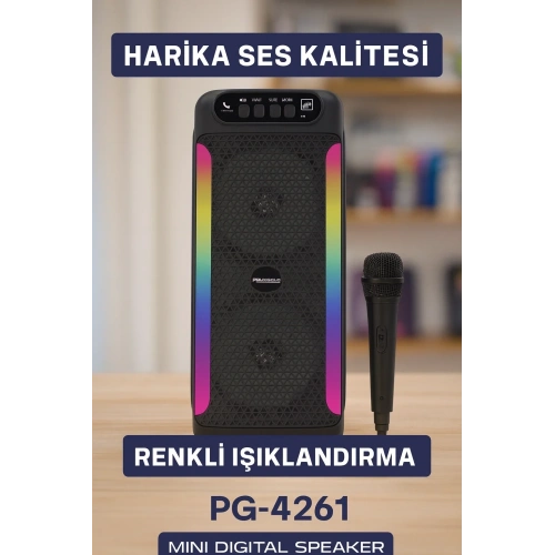 Rgb Işıklı Bluetooth Ses Sistemi 4 İnç Çift Hoparlör