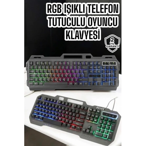 Rgb Işıklı Q Klavye Ve Mouse Seti Kablolu 1 Adet