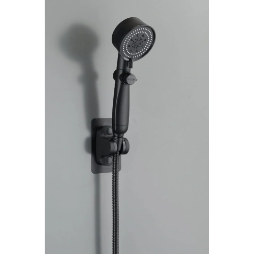 ROYAL SİYAH PERVANELİ KADEMELİ STOPLU  DUŞ BAŞLIK (5365)