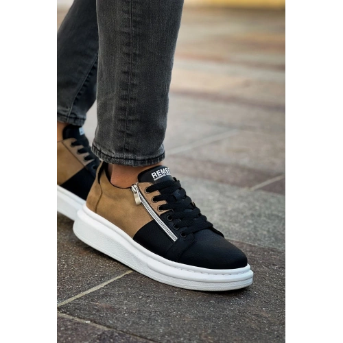 RS601 - Lüx Süet Erkek Ayakkabı Sıyah/Vızon