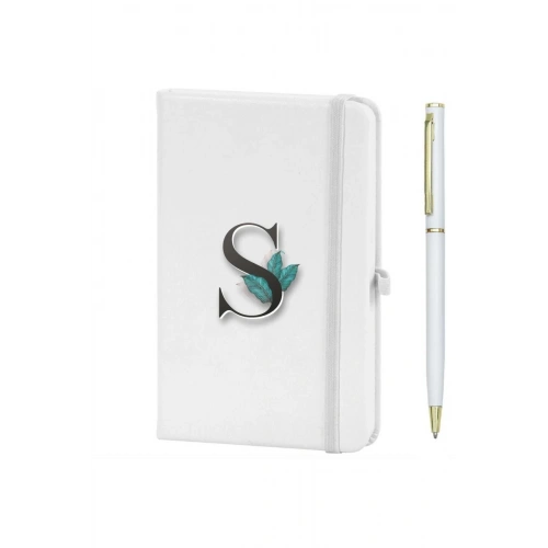 S Harfi Çiçek Baskılı Defter