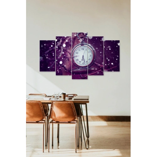 Saat 5 Parçalı Mdf Tablo 60 x 100
