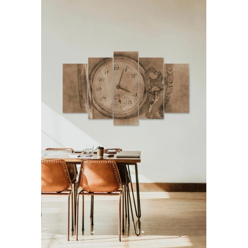 Saat 5 Parçalı Mdf Tablo 60 x 100