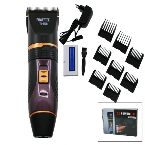 SAÇ SAKAL KESME TRAŞ MAKİNE ÇİFT BATARYA - TARAK AYARI - FİŞ ŞARJLI - 2 KADEME HIZ TR-3200 (5365)