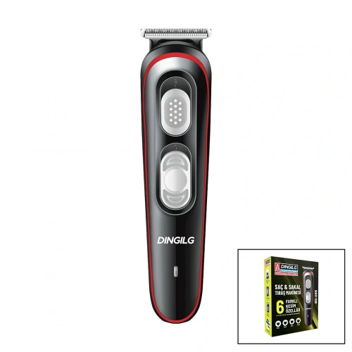 SAÇ - SAKAL KESME TRAŞ MAKİNESİ  6 FARKLI KESİM   USB ŞARJLI   2 KADEME BIÇAK AYARI RD-055 (5365)