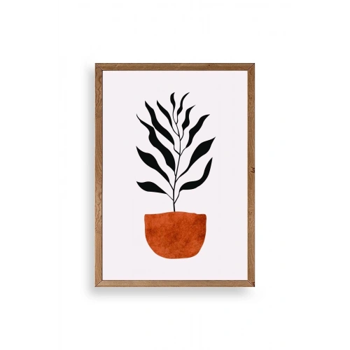 Saksı Ahşap Çerçeveli Tablo 23 x 30