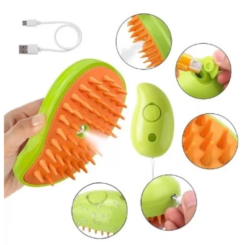 Şarjlı Soğuk Buharlı Kedi Köpek Fırçası Tarağı (5365)