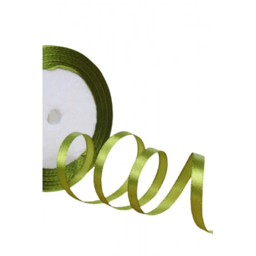 Saten Kurdele 3 Cm 10 Metre Yağ Yeşili