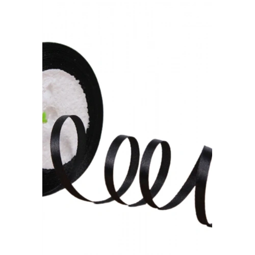 Saten Kurdele 3 Mm Siyah 2 Metre