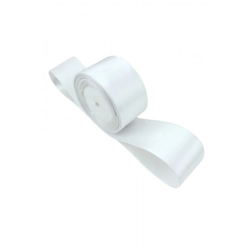 Saten Kurdele 6 Cm Beyaz 2 Metre