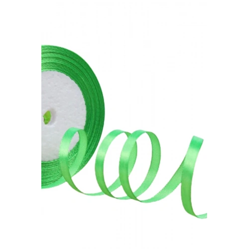 Saten Kurdele 6 Mm Fıstık Yeşili 70 Metre